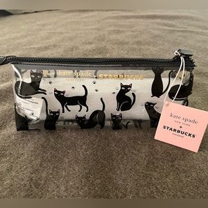 Kate Spade New York x Starbucks Black Cat Pencil Pouch